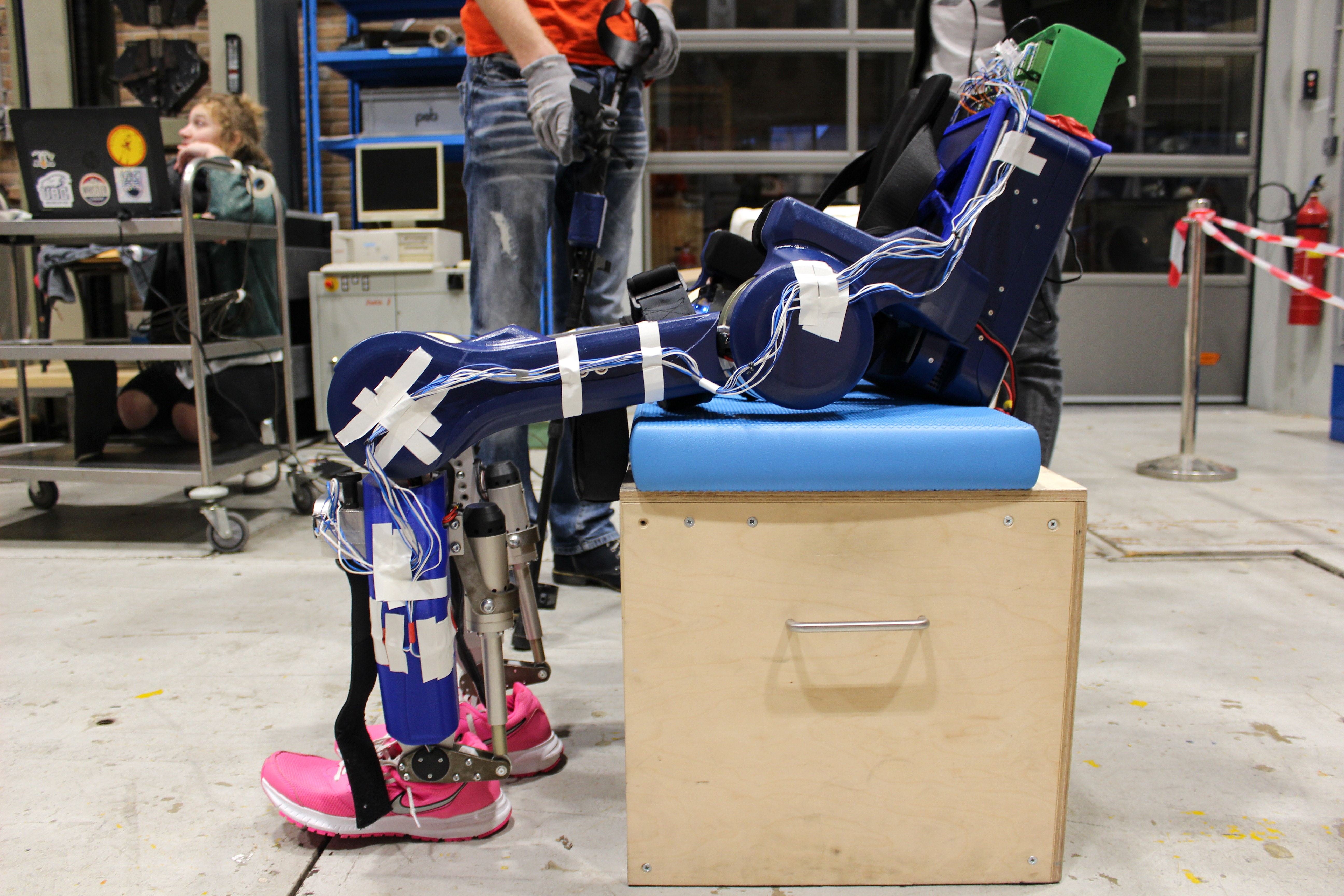 Zemic strain gauges used in development of the exoskeleton